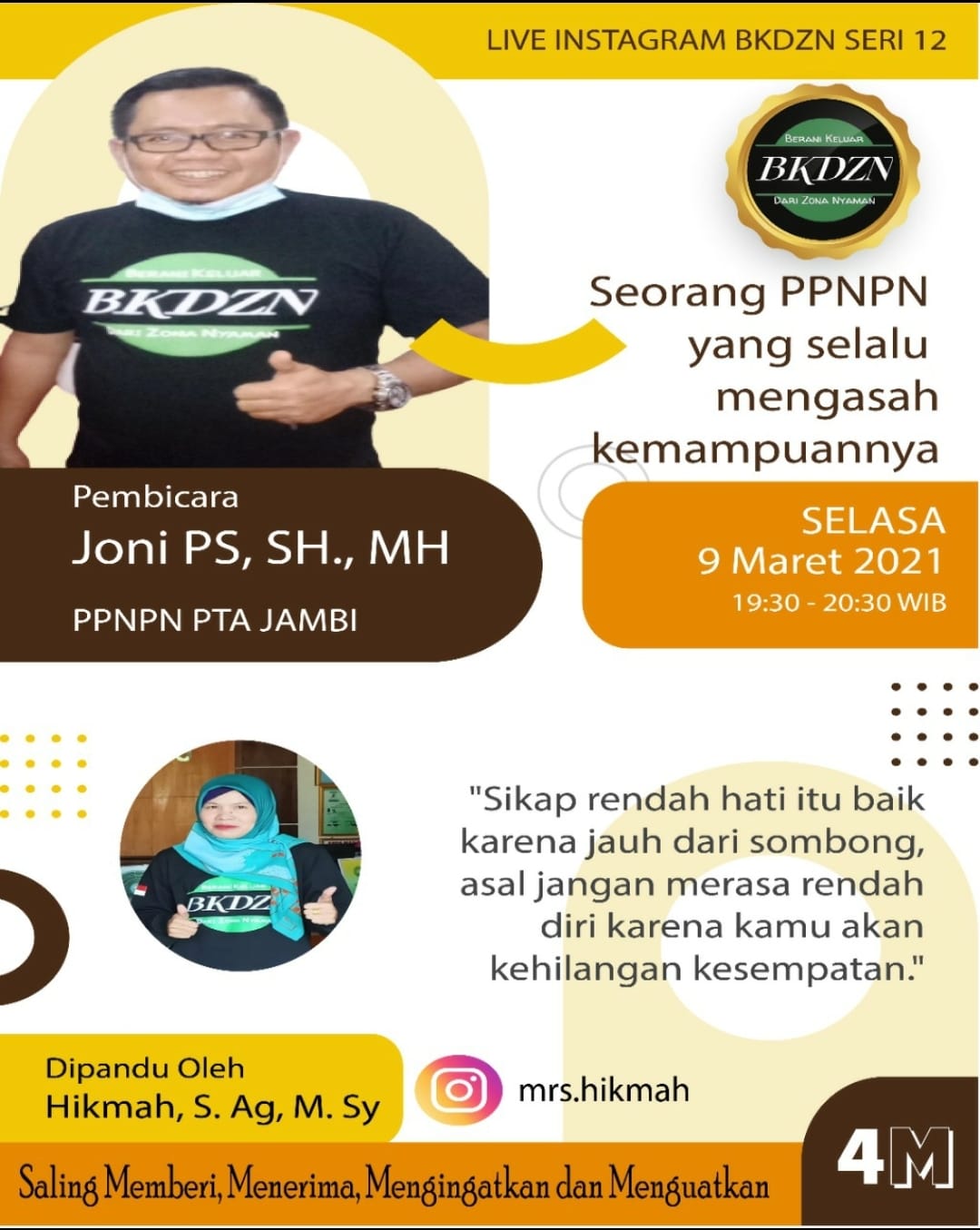 Wow, PPNPN PTA Jambi Jadi Narsum Bincang Santai BKDZN